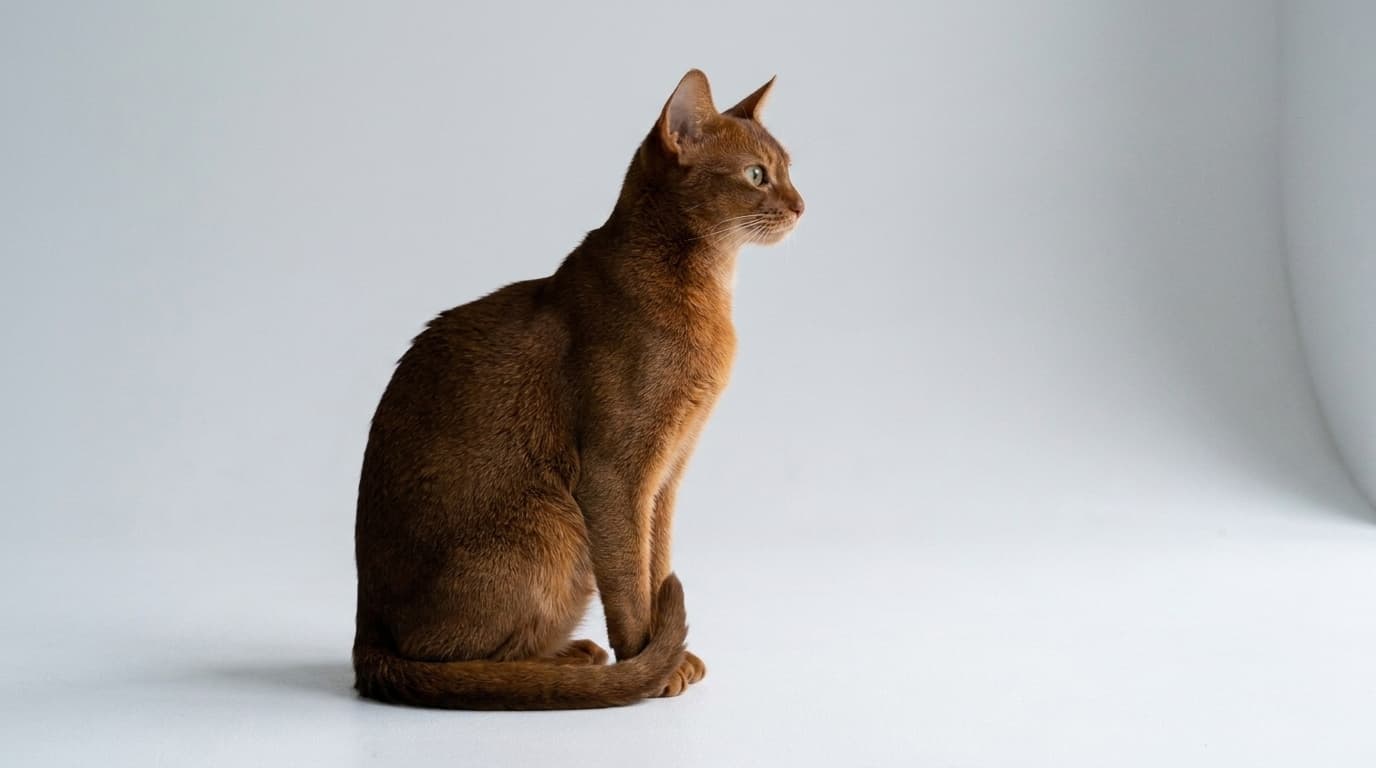 The on-screen Cash, seated, traced from photos of the real cat